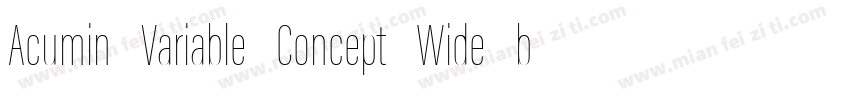 Acumin Variable Concept Wide bold i字体转换